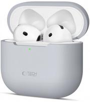 Pilkas dėklas Apple Airpods 4 ausinėms "Tech-Protect Silicone"