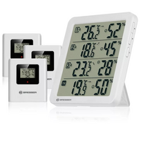 BRESSER Quadro NV termo-higrometras baltas