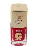 Delia Cosmetics Coral Hybrid Gel Nagų Lakas Nr. 35 Raudona Korala 11ml