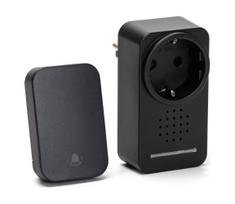 Aigostar - Bevielis prijungiamas durų skambutis 1Z 230V IPX4 juoda