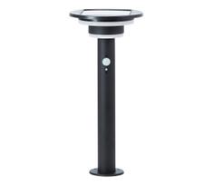 Brilliant - LED šviestuvas, įkraunamas saulės energija su jutikliu GARVINA LED/3W/3,7V 45 cm IP44 juoda