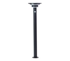 Brilliant - LED šviestuvas, įkraunamas saulės energija su jutikliu GARVINA LED/3W/3,7V 85 cm IP44 juoda