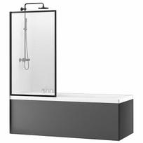 Vonios sienelė REA Lagos Fix 70cm, black mat