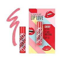 LAKMÉ Lip Love Spf 15 Lip Balm For Soft, Smooth, And Moisturised Lips, 4.5Gm-Cherry,1 Count pink