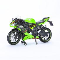 1/12 Kawasaki NIJIA ZX6R Motociklas Lydinio Automobilio Žaislinis Modelis Priekinis Ratas Kairė Dešinė Vairavimas Galinis Ratas Pakaba Transporto Priemonė Vaikams Dovana žalia