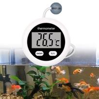 Akvariumo termometras Magnetinis Žuvų bakas Daugiafunkcis LCD ekranas 5.2cm Round