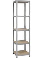 Sandėliavimo lentyna STRONG CUBE, 450 x 450 x 1800 mm, 5 lentynos, apkrova 175 kg