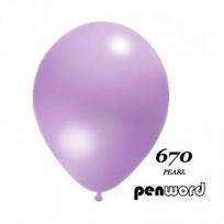 Balionai Metalic Penword,  šv. violetiniai, 12 cm, 100 vnt