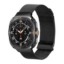 Dirželis laikrodžiui Samsung Watch 47mm, Nerūdijantis plienas: Dux Milanese - Juoda