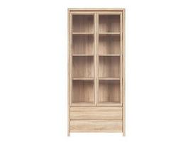 Vitrina Kaspian 2W2S, ąžuolo spalvos