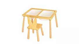 Vaikiškas stalo komplektas, Hanah Home, stalas ir kėdė, balta