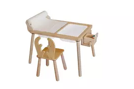 Vaikiškas stalo komplektas, Hanah Home, ritininis, baltas