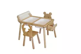 Vaikiškas stalo komplektas, Hanah Home, ritininis, baltas