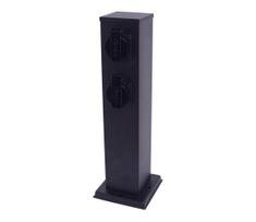 Lauko kištukinių lizdų stulpas 2Z SCHUKO 230V IP44 40 cm juoda