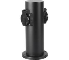 Brilagi - Lauko kištukinių lizdų stulpas PILLAR 2Z SCHUKO 230V IP44 juoda