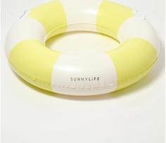 Pripučiamas baseino ratas SUNNYLIFE Slim Tube Pool Ring Tides Out Citrus Stripe