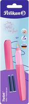 Plunksnakotis PELIKAN TWIST, M, Berry Pink, + 2 kapsulės