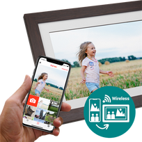 Frameo Digital Photo Frame HF-101WB Brown 10.1 Inch