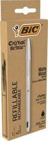Bic Cristal Re 'new Metal Pen Juodas + 2 užtaisai (405478)