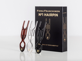 FIONA FRANCHIMON Nº 1 HAIRPIN | New York Collection segtukų rinkinys 3vnt. (juoda, skaidri, ruda)