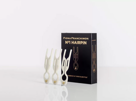 FIONA FRANCHIMON Nº1 HAIRPIN | Cream White (3 per box) – segtukų rinkinys 3 vnt.