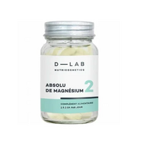 D-LAB Nutricosmetics Absolu De Magnesium Pure Magnesium Maisto papildas, grynasis magnis: atkuria energiją, gerina poilsį (1 mėn)