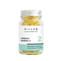 D-LAB Nutricosmetics Absolu Oméga-3 Maisto papildas odos uždegimų mažinimui, aknės valdymui (1 mėn)