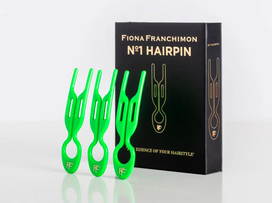 FIONA FRANCHIMON Nº 1 HAIRPIN | Apple Green (3 per box) – segtukų rinkinys 3vnt.