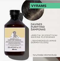 DAVINES PURIFYING šampūnas nuo pleiskanų 250 ml.