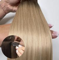 Prisegami natūralių plaukų tresai, 100g., spalva: #R-5 7/20 Perfect ombre