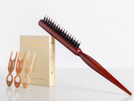 FIONA FRANCHIMON Nº 1 HAIRPIN Volume Value Set | Paris Collection & Backcomb Hair Brush segtukų (3 vnt.) ir šepečio rinkinys