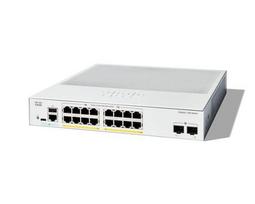 CISCO Catalyst 1300-16FP-2G Managed Switch, 16-Port Gigabit Ethernet, Full PoE, 2x1 Gigabit SFP, Limited Lifetime Protection (C1300-16FP-2G)