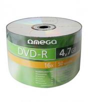 Omega DVD-R 4.7GB, 16x, DVD kompaktinių diskų rietuvė, 50 vnt