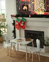 Vaikiškas stalo komplektas, Hanah Home, Bunny, balta