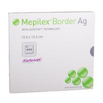 MEPILEX BORDER AG, tvarstis, 12,5 cm x 12,5 cm, silikoninis, 5 vnt.