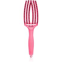 Olivia Garden Fingerbrush L´amour plokščias plaukų šepetys plaukams Hot Pink 1 vnt.