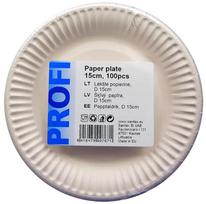 Lėkštė, popierinė, PROFI, D 15 cm, 100 vnt., VIIPRQ6416479007671