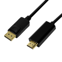 LOGILINK CV0128 - DisplayPort cable DP 1.2 to HDMI 1.4 black 3m