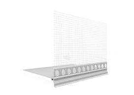 PVC profilis Baumit PRAKTIKA, cokolinis, su tinkleliu, 18cm, 2m