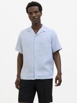 JACK&JONES Vyriški marškiniai trumpomis rankovėmis, 100% linas LAWRENCE