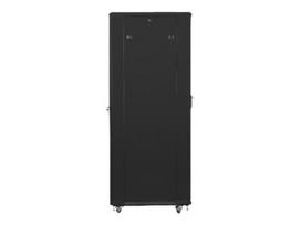 Komutacinė spinta pastatoma LANBERG 19inch 42U/800x800 self-assembly flat pack with mesh door black