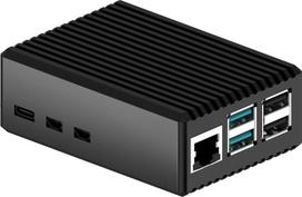 Raspberry Pi -alumiinikotelo jäähdytyssiilillä, Raspberry Pi 5 B, musta
