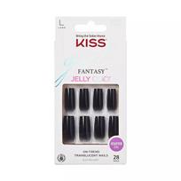 Priklijuojami nagai Kiss Gel Fantasy Jelly Color, 28 vnt.