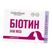 Biotinas, Biotinas 2400, Golden Pharm 30 tablečių (36519022) 30tab