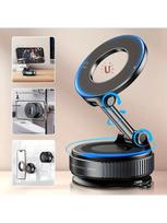 Vakuminis Siurbimo Laikiklis Automobiliai Magnetinis Telefono Laikiklis Automobiliai Su Stipriais Magnetais 360° Sukamas ir Reguliuojamas Telefono Laikiklis Automobiliai Skirtas Iphone 16 Samsung Xiaomi juoda