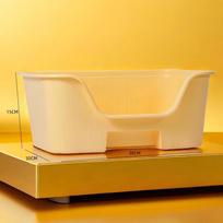 Giant Semi-Enclosed Litter Box for Maine Coon Cats Neutral