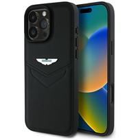Aston Martin HC Leather Victory Design Case for iPhone 16 Pro Max, black