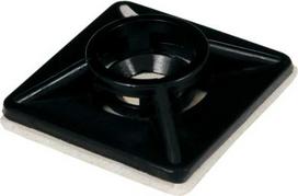 Clip for cable ties, self-adhesive, black. SPP 19X19_FA | 8595057629257