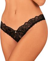 Obsessive Donna Dream juodos nėriniuotos siaurikės atviru tarpkoju - XS/S