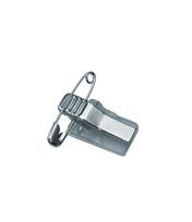 Metalinis spaustukas su įsegėle ARGO, vardinei kortelei, (pak. -100 vnt.)
